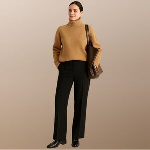 J. Crew Lambswool Turtleneck Sweater Womens Medium Long Sleeve Oversized Baggy